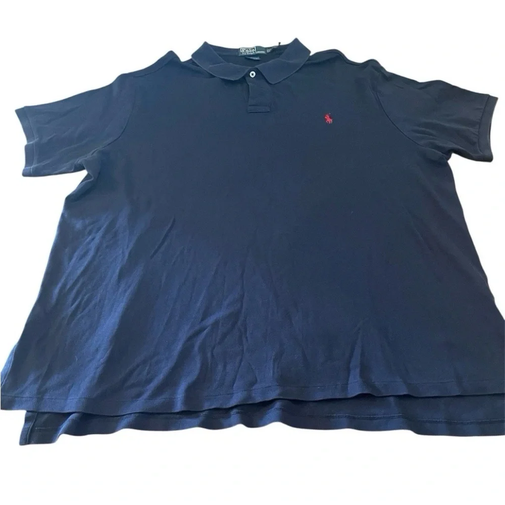 Polo by Ralph‎ Lauren Navy Short-Sleeve Cotton Polo Shirt Custom fit XXL